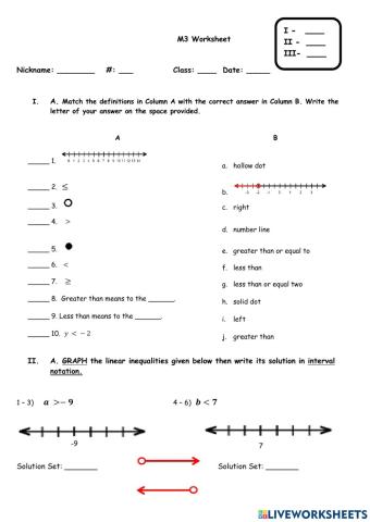 M3 Review-Worksheet