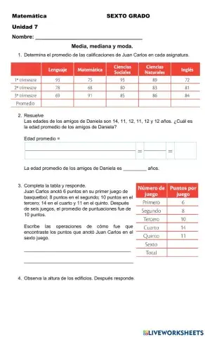 Medidas de tendencia central