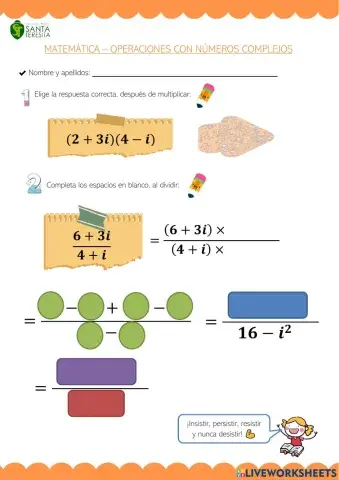 Operaciones con números complejos