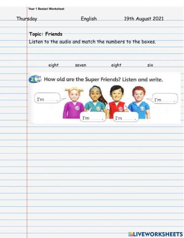 Superminds Unit 1 Friends