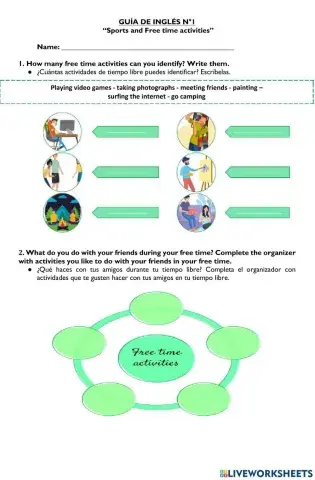 Sports and free time activities