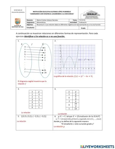 Relaciones Vs Funciones