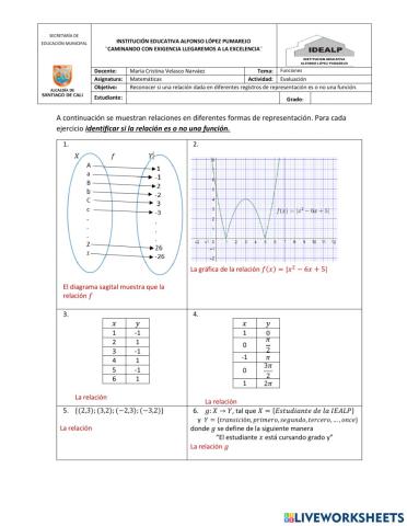 Relaciones Vs Funciones