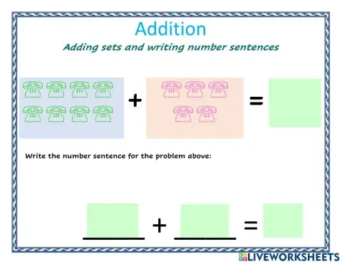 Addition with Number Sentences and Objects