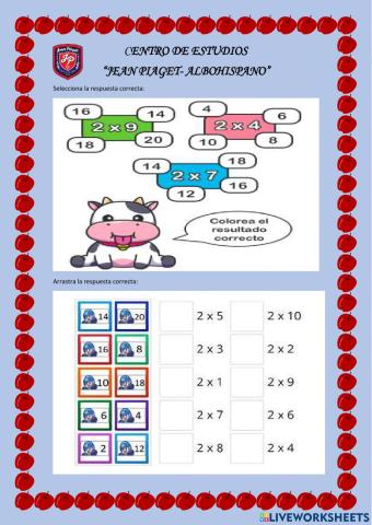 Miniconcursitabla del 2 y 3