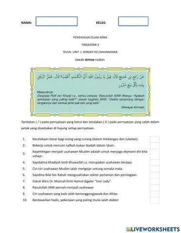 Unit 1: konsep keusahawanan