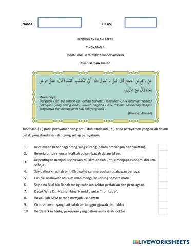 Unit 1: konsep keusahawanan