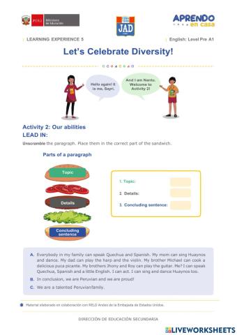 Activity 2: Let’s Celebrate Diversity!