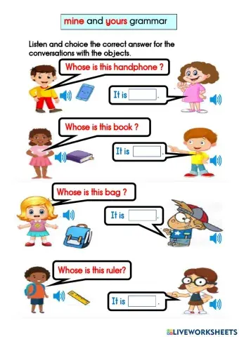 Mine and yours grammar