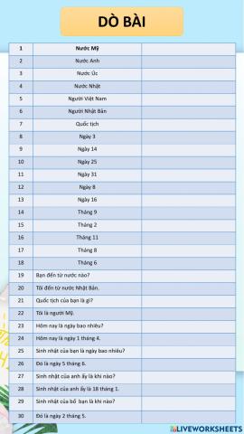 Dò bài lớp 4 - 21-8