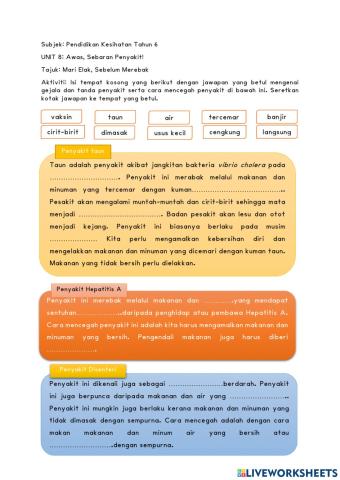 Pendidikan Kesihatan Tahun 6