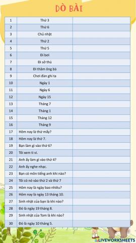 Dò bài lớp 4 - 22-8