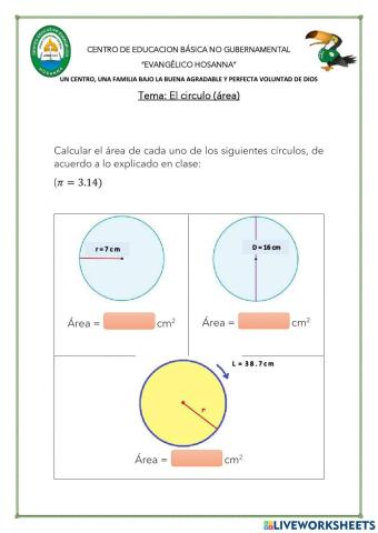 Área del circulo