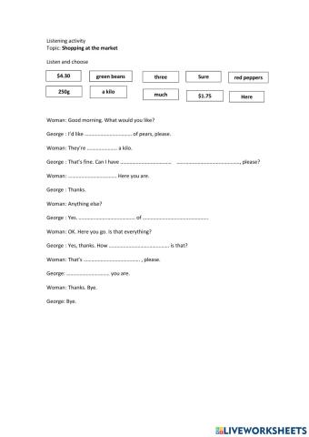 Shopping at the market