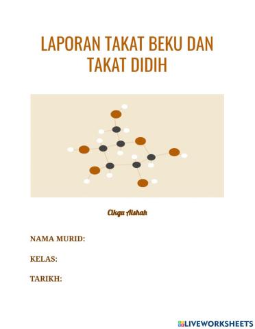 Laporan takat didih dan takat beku