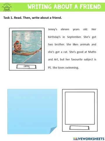 Unit 0 - Describing a friend