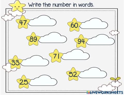 Ex 3: Write numbers to words