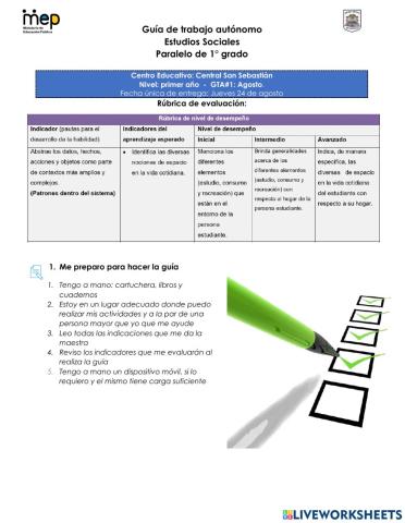 GTA -1 Agosto Estudios Sociales
