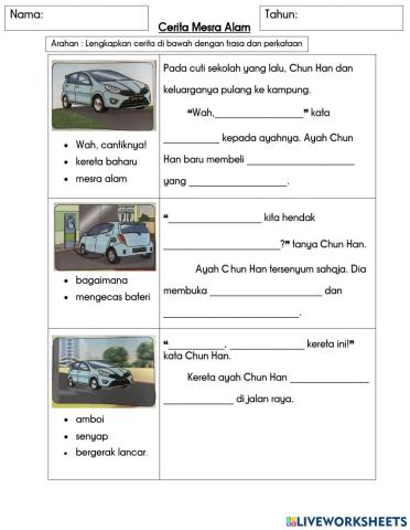 Tahun 4 Tema 5 : Unit 15: tajuk Mesra Alam