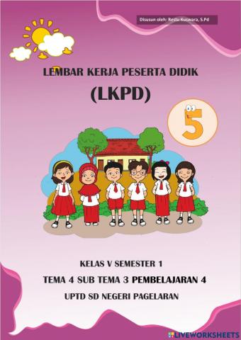 LKPD Kelas 5 Tema 4 Sub Tema 3 Pb 4