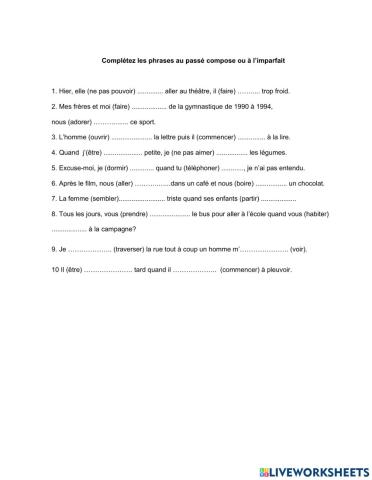 Passé composé - Imparfait