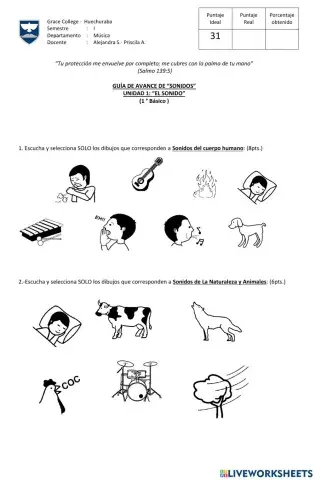 Guía de Avance Sonidos