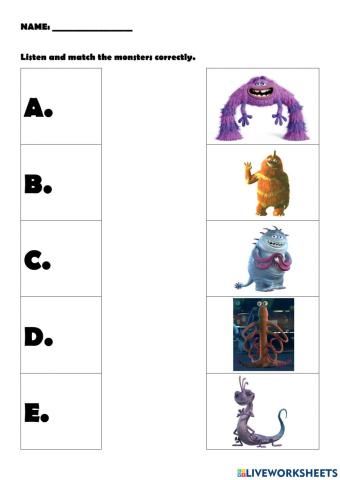 English Year 2 Unit 8 Funny Monsters Listening