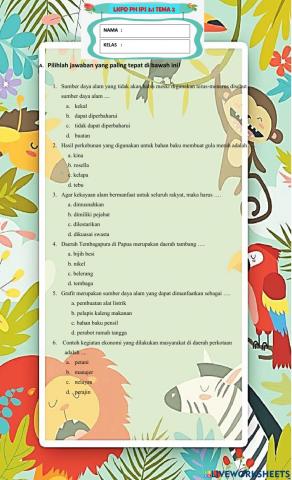 LKPD IPS 3.1 Tema 2 St 1 Sumber Daya Alam