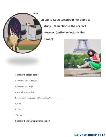 Plans and experiences.