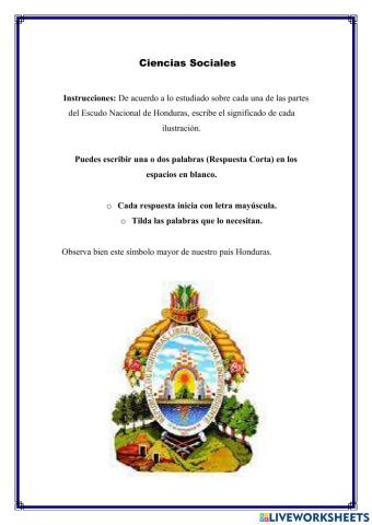 Elementos del Escudo Nacional de Honduras