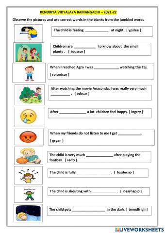 Use of expression words