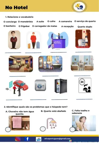 No Hotel - vocabulário