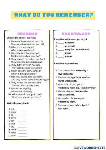 What do you remember?5