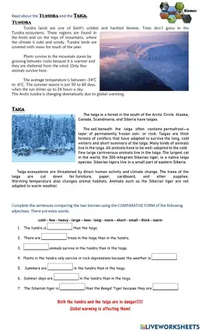 The tundra and the taiga