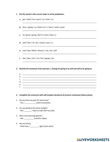 Will and Present Continuous