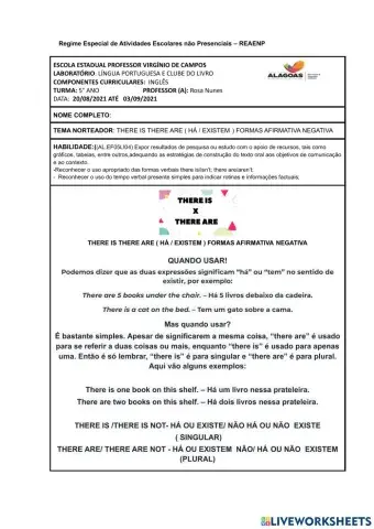 Roteiro de Inglês 20-08-2021 ATÉ 03-09-2021 -Vírginio