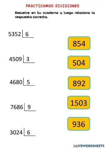 Divisiones de una cifra