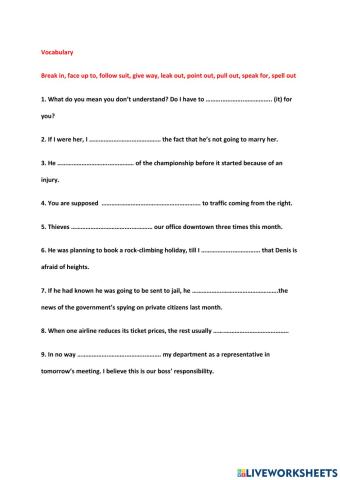 C1.3 Phrasal verbs Unit 1