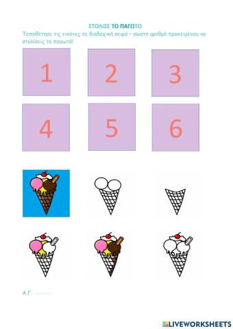 Στόλισε το παγωτό