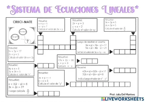 Sistema de ecuaciones Lineales