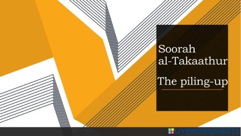Soorah At-Takaathur
