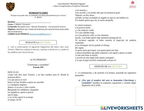 Guía de aprendizaje - Género Dramático
