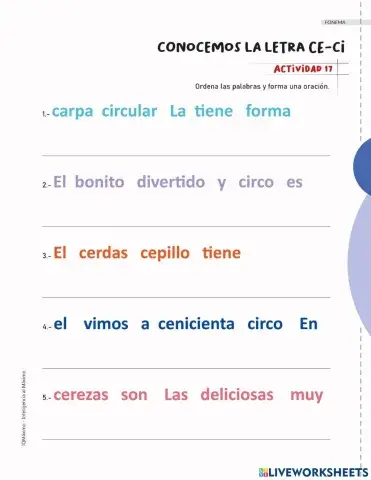 Actividad 17 letra CE-CI