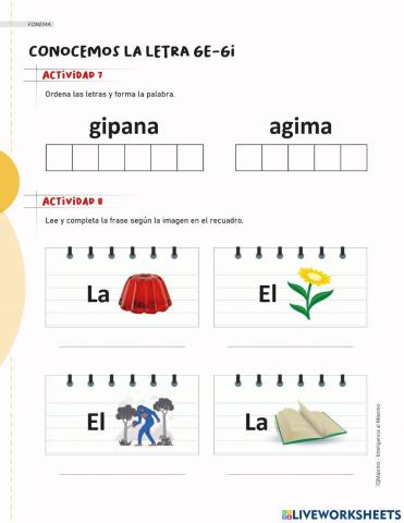 Actividad 7-8 letra GE-GI