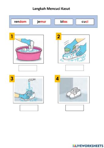 Langkah Mencuci Kasut