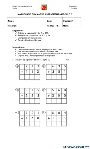 Evaluacion matematica