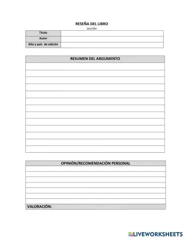 Reseña de un libro