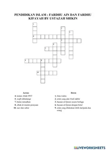 KONSEP FARDHU AIN DAN FARDHU KIFAYAH by USTAZAH SHIKIN