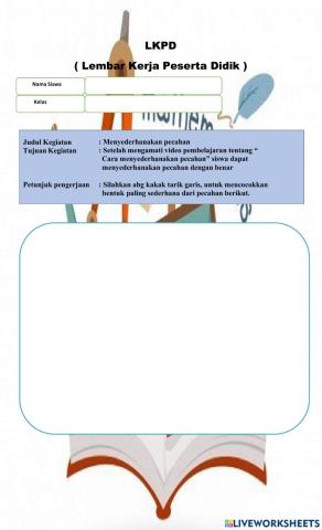 Menyederhanakan Pecahan