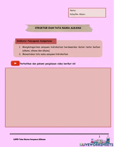 LKPD Tata Nama Senyawa Alkana
